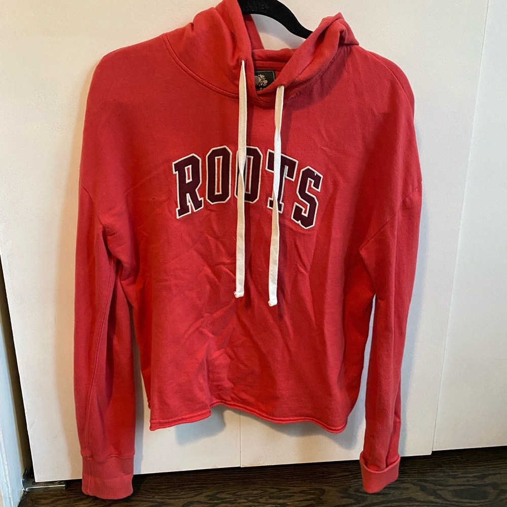 Roots raw hem sweatshirt